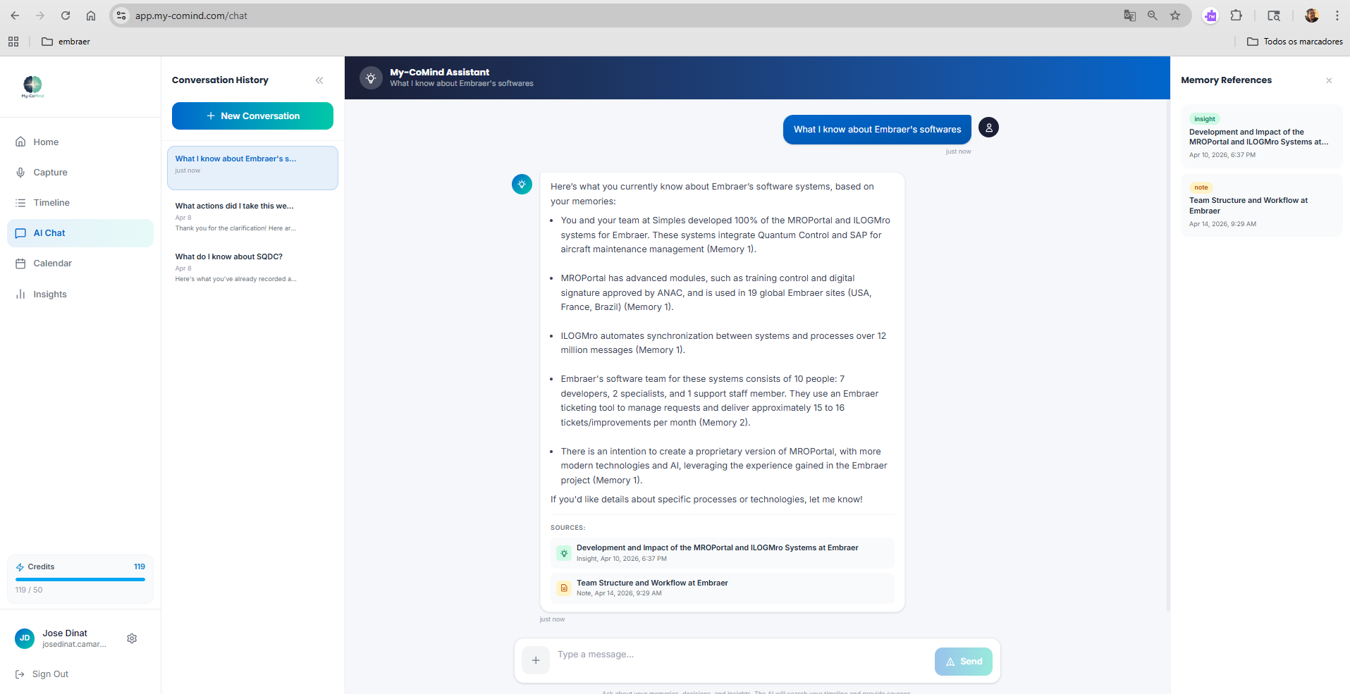 My-CoMind — AI assistant view